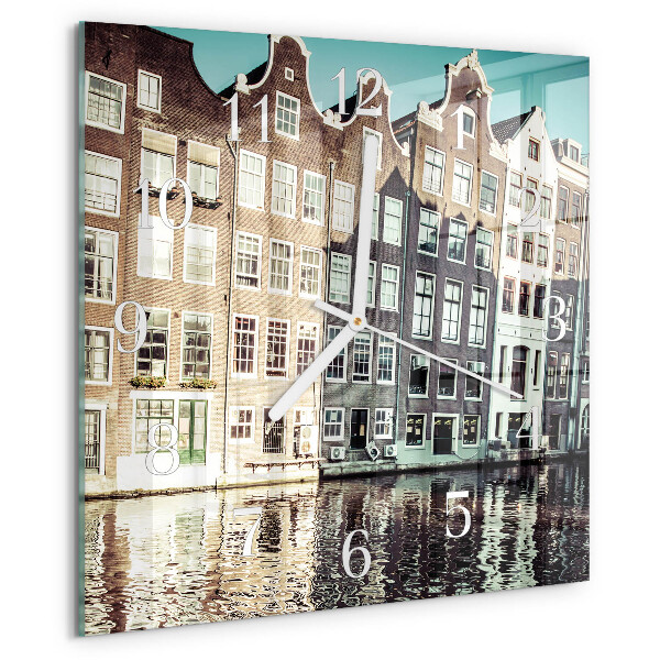 Square wall clock Houses