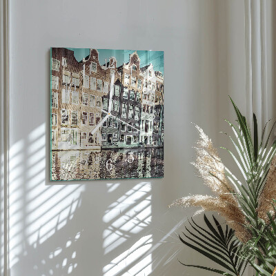 Square wall clock Houses