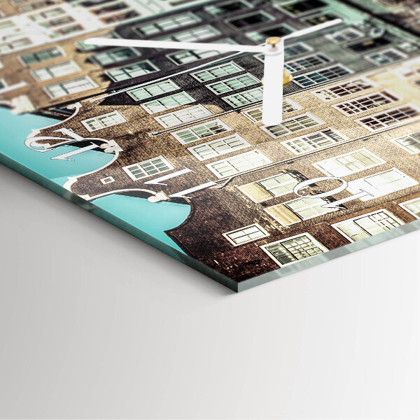Square wall clock Houses