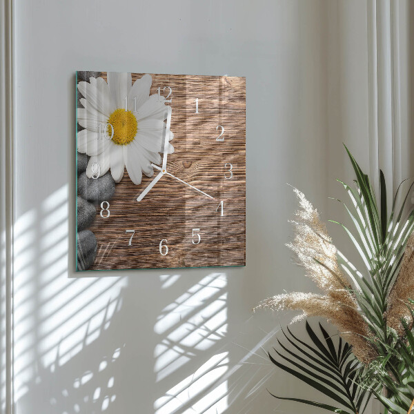 Square wall clock Daisy