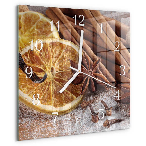 Square wall clock Cinnamon Anise