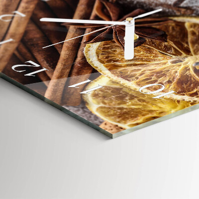 Square wall clock Cinnamon Anise