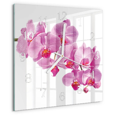 Square wall clock Orchid