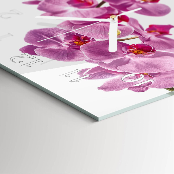 Square wall clock Orchid