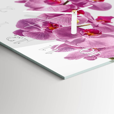 Square wall clock Orchid