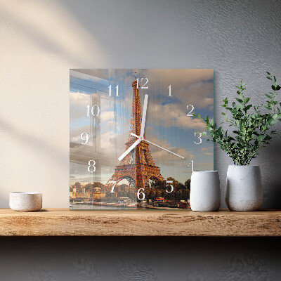 Square wall clock Paris