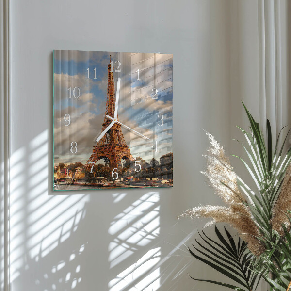 Square wall clock Paris