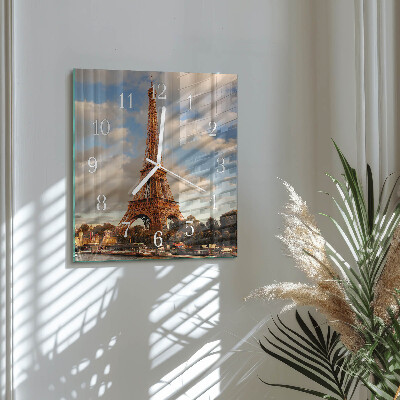 Square wall clock Paris
