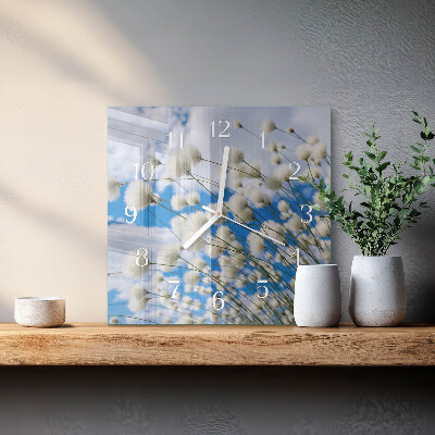 Square wall clock Cotton