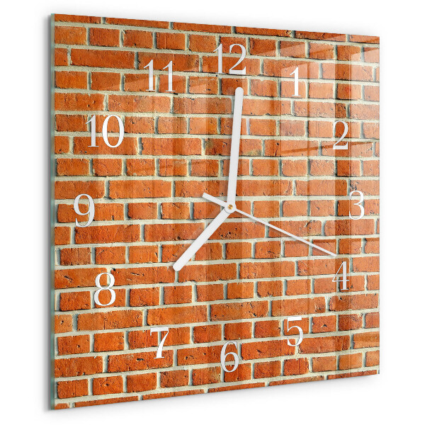 Square wall clock Brick