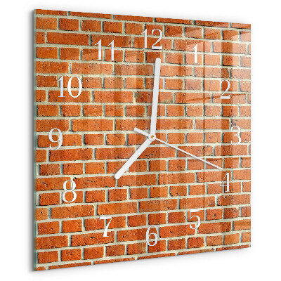 Square wall clock Brick