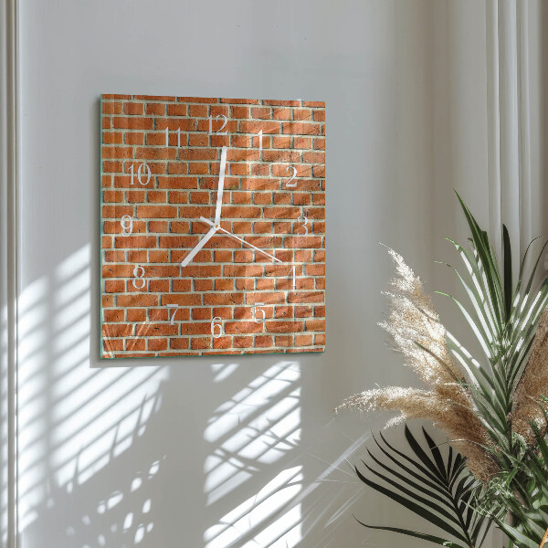 Square wall clock Brick