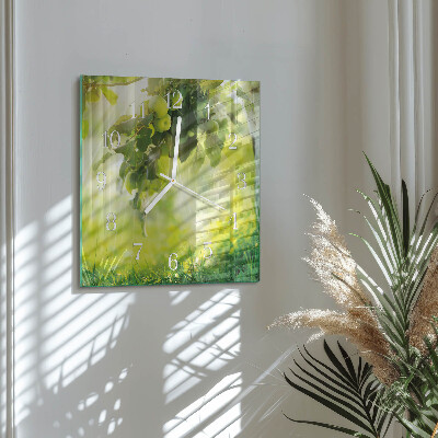 Square wall clock Apple Tree
