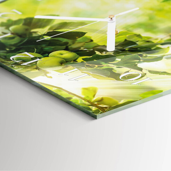 Square wall clock Apple Tree