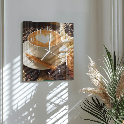 Square wall clock Coffee Heart