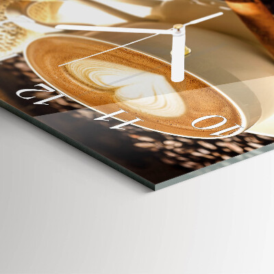 Square wall clock Coffee Heart
