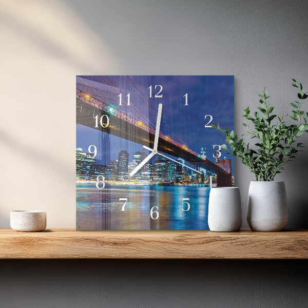 Square wall clock Bridge