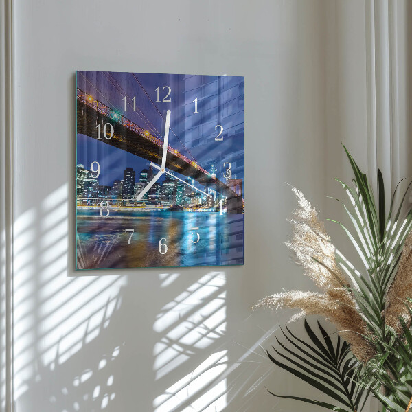 Square wall clock Bridge
