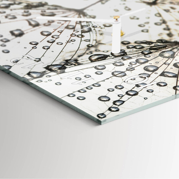Square wall clock Dew Drops