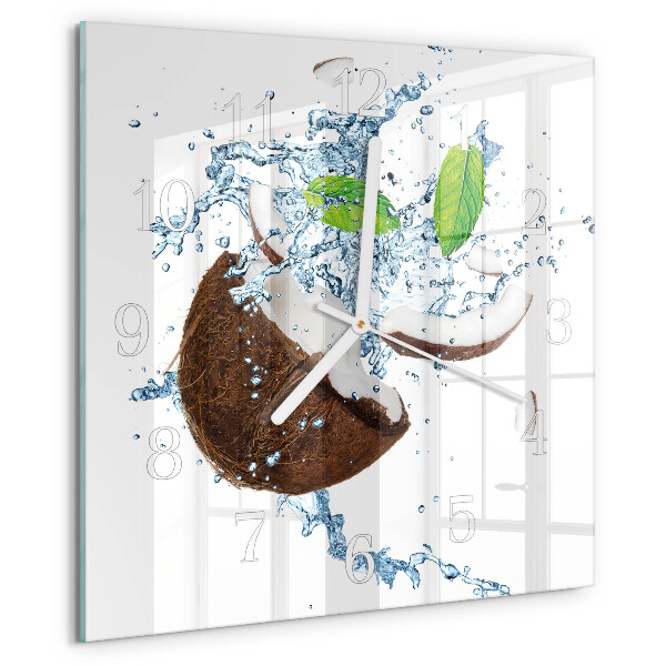 Square wall clock Coconut