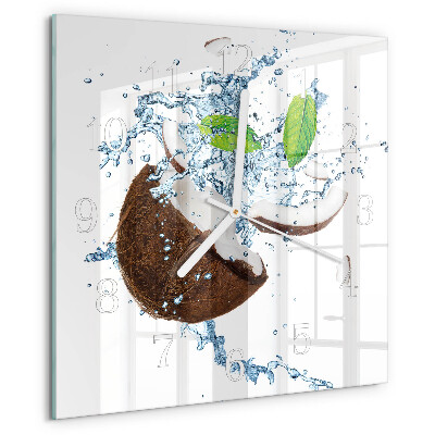 Square wall clock Coconut