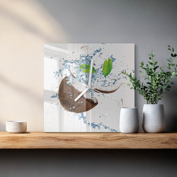 Square wall clock Coconut