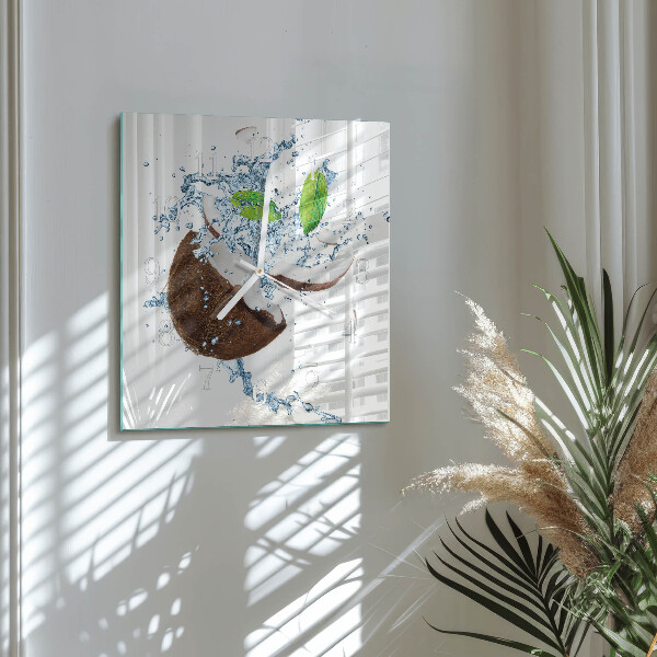 Square wall clock Coconut