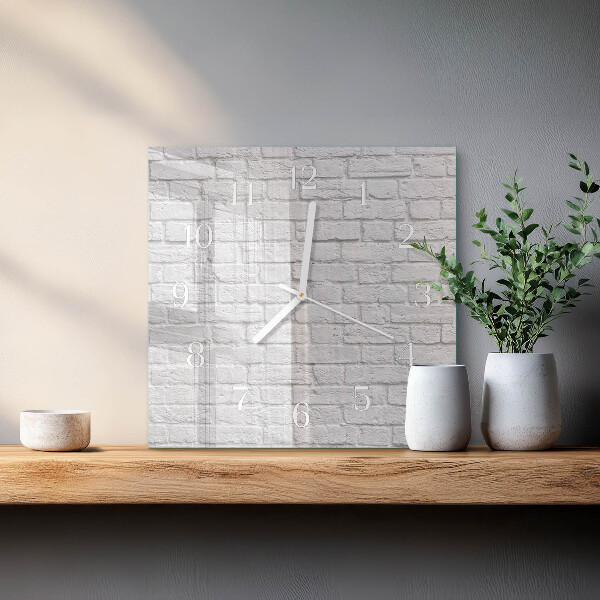 Square wall clock Brick
