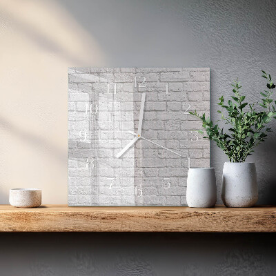 Square wall clock Brick