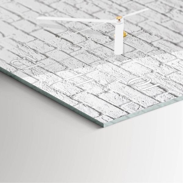 Square wall clock Brick