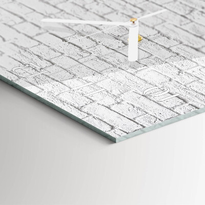 Square wall clock Brick