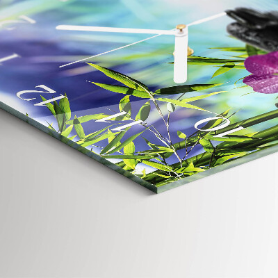 Square wall clock Spa Orchid