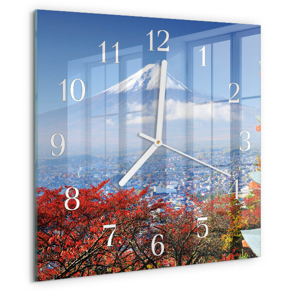 Square wall clock Mountain