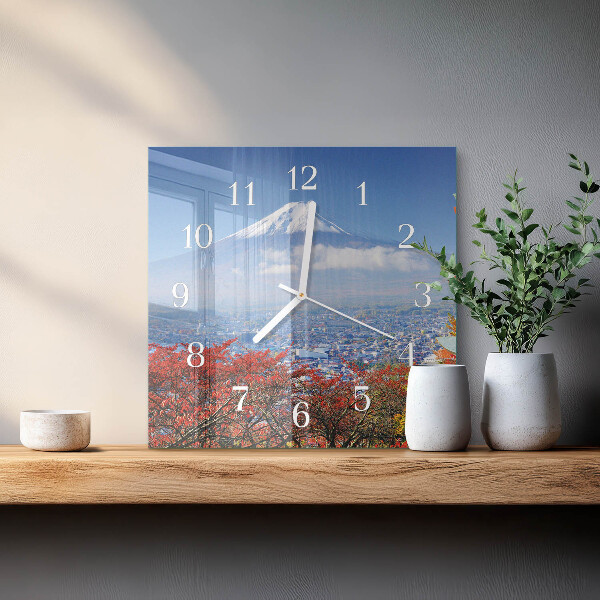 Square wall clock Mountain