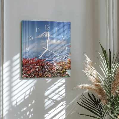 Square wall clock Mountain