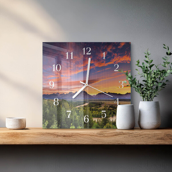 Square wall clock Landscape