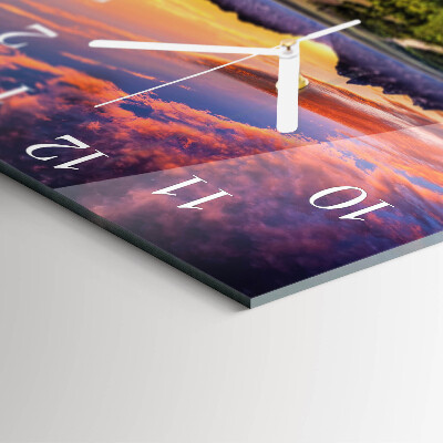 Square wall clock Landscape