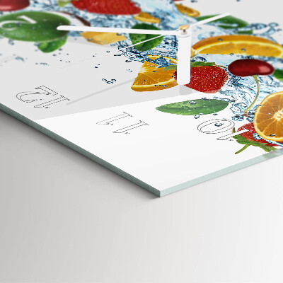 Square wall clock Fruit