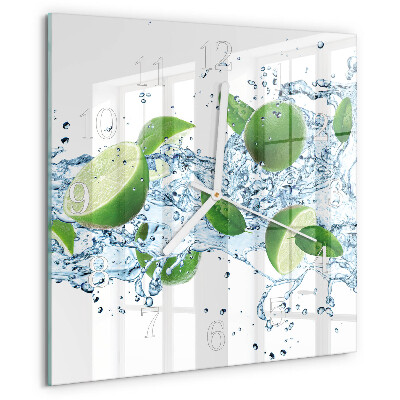 Square wall clock Calcium carbonate