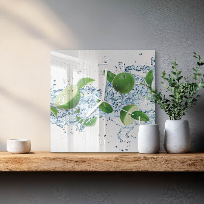 Square wall clock Calcium carbonate