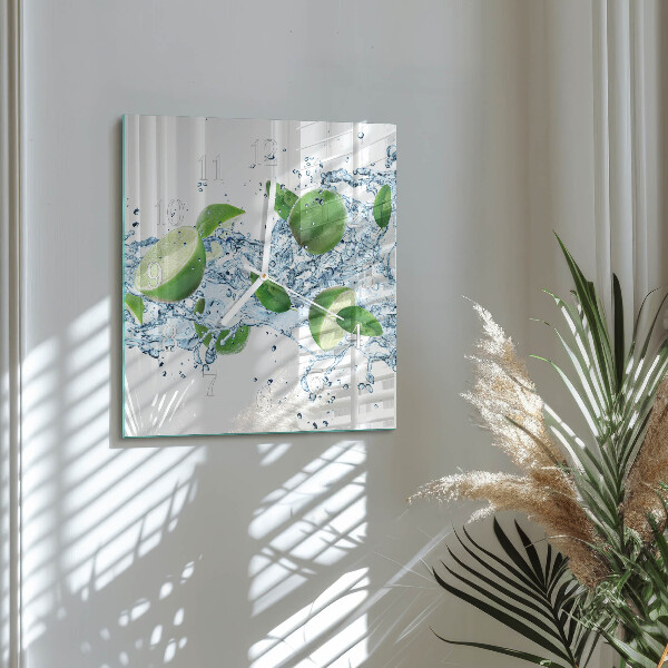 Square wall clock Calcium carbonate