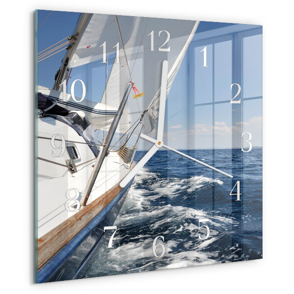 Square wall clock Yacht