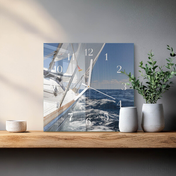 Square wall clock Yacht