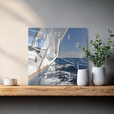 Square wall clock Yacht