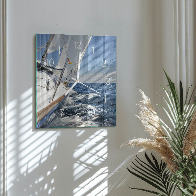 Square wall clock Yacht