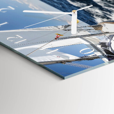 Square wall clock Yacht