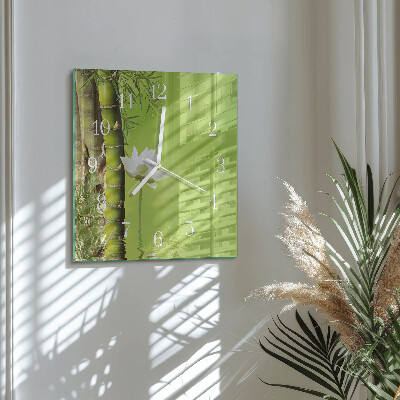 Square wall clock Bamboo