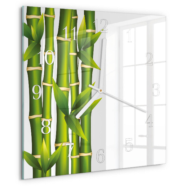 Square wall clock Bamboo
