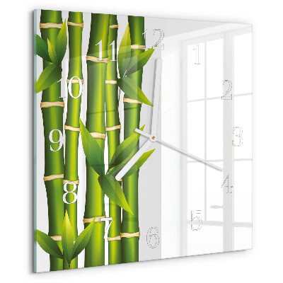 Square wall clock Bamboo