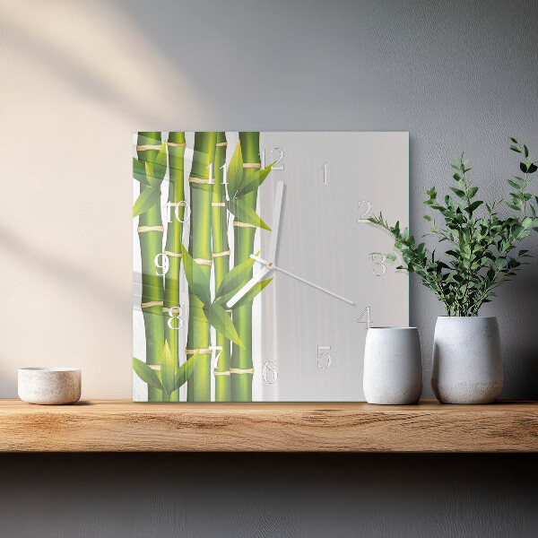 Square wall clock Bamboo